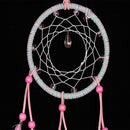 Handmade Crystal Dream Catcher with Pink Feathers Car Wall Hanging Decoration