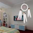 Handmade Pink Dream Catcher w/ Feathers Flowers Bedroom Hanging Decoration