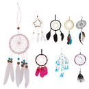 Handmade Pink Dream Catcher w/ Feathers Flowers Bedroom Hanging Decoration