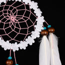Handmade Pink Dream Catcher w/ Feathers Flowers Bedroom Hanging Decoration