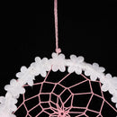 Handmade Pink Dream Catcher w/ Feathers Flowers Bedroom Hanging Decoration