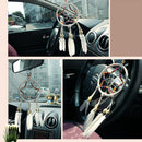 Handmade Star Net White Feather Beads Dream Catcher Wall Hanging Decoration