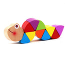 Wooden Twisting Worm Caterpillar Toy Educational Gift for Kids Baby Toddler