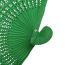 Vintage Wood Hollow Carved Hand Fan Foldable Fan - Green