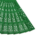 Vintage Wood Hollow Carved Hand Fan Foldable Fan - Green