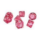 7pcs/set TRPG Game Dungeons & Dragons Glitter D4-D20 Multi Sides Dice Pink