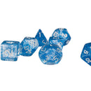 7pcs/set TRPG Game Dungeons & Dragons Glitter D4-D20 Multi Sides Dice Blue