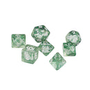 7pcs/set TRPG Game Dungeons & Dragons Glitter D4-D20 Multi Sides Dice Green