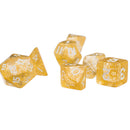 7pcs/set TRPG Game Dungeons & Dragons Glitter D4-D20 Multi Sides Dice Yellow