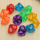D10 Red Ten Sided Gem Dice For RPG Dungeons & Dragons Games Set of 10 Dice