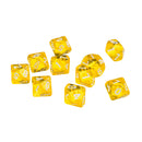 D10 Yellow Ten Sided Gem Dice for RPG Dungeons Dragons Games Set of 10 Dice