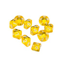 D10 Yellow Ten Sided Gem Dice for RPG Dungeons Dragons Games Set of 10 Dice