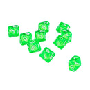 D10 Green Ten Sided Gem Dice for RPG Dungeons & Dragons Games Set of 10 Dice