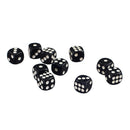 50 x 12mm Opaque Six Sided Spot Dice Games D6 D&D RPG Black