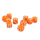 50 x 12mm Opaque Six Sided Spot Dice Games D6 D&D RPG Orange