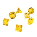 7 Pcs Yellow D4 D6 D8 D10 D12 D20 Dice Set For Dungeons And Dragons Game