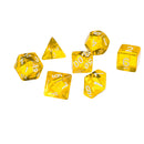 7 Pcs Yellow D4 D6 D8 D10 D12 D20 Dice Set For Dungeons And Dragons Game