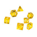 7 Pcs Yellow D4 D6 D8 D10 D12 D20 Dice Set For Dungeons And Dragons Game