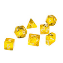 7 Pcs Yellow D4 D6 D8 D10 D12 D20 Dice Set For Dungeons And Dragons Game