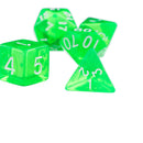 7Pcs Green D4 D6 D8 D10 D12 D20 Dice Set For Dungeons and Dragons Game