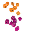 Orange 7pcs/set TRPG Game Dungeons & Dragons Luminous D4-D20 MultiSides Dice