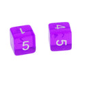 Purple Multi Sided Dice Set of 5 D6 Dungeons & Dragons TRPG Game Roleplay