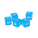 New 5pcs/Set TRPG Games Dungeons & Dragons D6 Multi Sided Dices Set Blue