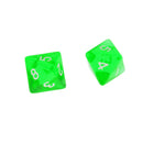 5 x Multi-Sided Dice Set D8 Dungeons & Dragons TRPG Games Role Play Green