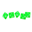 5 x Multi-Sided Dice Set D8 Dungeons & Dragons TRPG Games Role Play Green