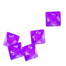 Purple Multi Sided Dice Set of 5 D8 Dungeons & Dragons TRPG Games Roleplay