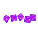 Purple Multi Sided Dice Set of 5 D8 Dungeons & Dragons TRPG Games Roleplay