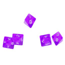 Purple Multi Sided Dice Set of 5 D8 Dungeons & Dragons TRPG Games Roleplay