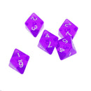 Purple Multi Sided Dice Set of 5 D8 Dungeons & Dragons TRPG Games Roleplay