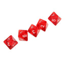 5 x Multi Sided Dice Set D8 Dungeons & Dragons TRPG Games Roleplay Toy Red
