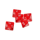 5 x Multi Sided Dice Set D8 Dungeons & Dragons TRPG Games Roleplay Toy Red