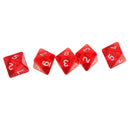 5 x Multi Sided Dice Set D8 Dungeons & Dragons TRPG Games Roleplay Toy Red