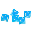 5 x Multi Sided Dice Set D8 Dungeons & Dragons TRPG Games Roleplay Toy Blue
