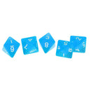 5 x Multi Sided Dice Set D8 Dungeons & Dragons TRPG Games Roleplay Toy Blue
