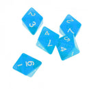 5 x Multi Sided Dice Set D8 Dungeons & Dragons TRPG Games Roleplay Toy Blue
