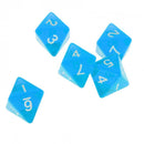 5 x Multi Sided Dice Set D8 Dungeons & Dragons TRPG Games Roleplay Toy Blue