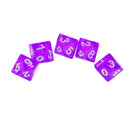 Purple Multi Sided Dice Set of 5 D10 Dungeons & Dragons TRPG Games Roleplay