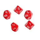 NEW Multi-Sided Dice 5pcs/set TRPG Dungeons & Dragons D10 Play Games Red