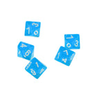 5 x Multi-Sided Dice Set D10 Dungeons & Dragons TRPG Games Role Play Blue