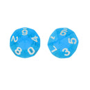 5 x Multi-Sided Dice Set D10 Dungeons & Dragons TRPG Games Role Play Blue