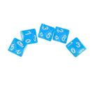 5 x Multi-Sided Dice Set D10 Dungeons & Dragons TRPG Games Role Play Blue