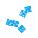 5 x Multi-Sided Dice Set D10 Dungeons & Dragons TRPG Games Role Play Blue
