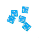 5 x Multi-Sided Dice Set D10 Dungeons & Dragons TRPG Games Role Play Blue