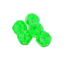 5pcs/set TRPG Game Dungeons & Dragons D12 Multi Sides Dice Set Toy Green
