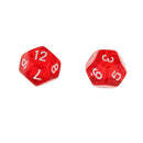 5pcs/set TRPG Game Dungeons & Dragons D12 Multi Sides Dice Set Toy Red