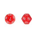 5pcs/set TRPG Game Dungeons & Dragons D12 Multi Sides Dice Set Toy Red